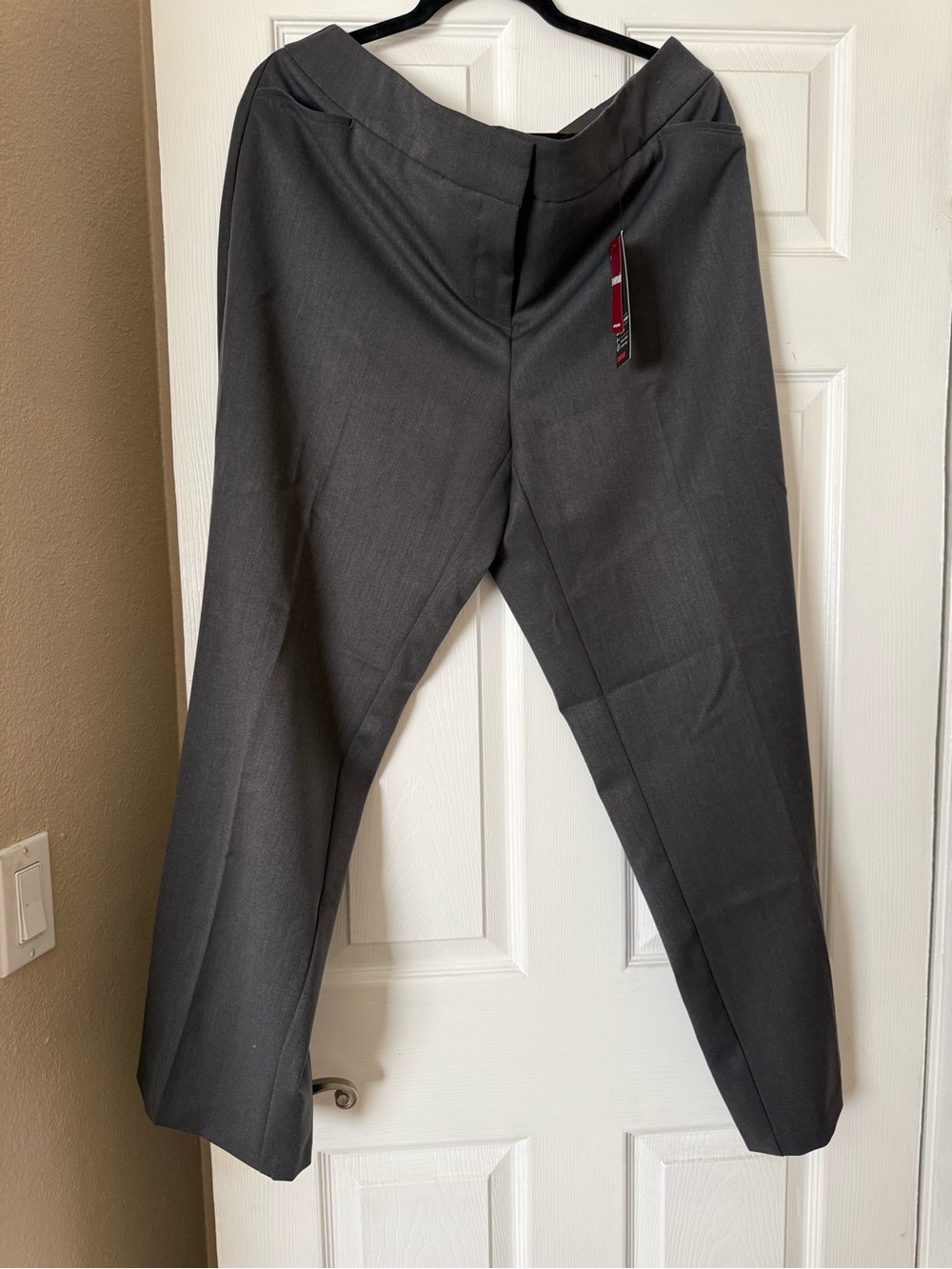 Avenue Dark Gray Straight Leg Pants